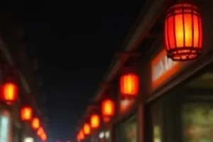 《一碗茶的余温》横版剧照，盖碗茶与竹椅一角